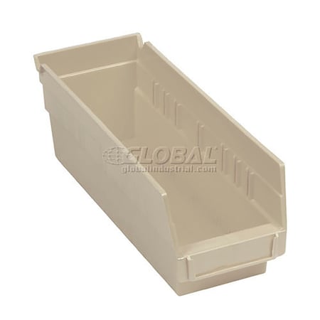 Global Industrial Storage Bin, Polypropylene, Tan, 4 in H 184837BG